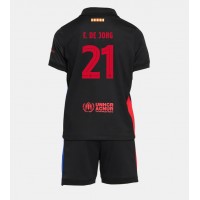 Barcelona Frenkie de Jong #21 Bortaställ Barn 2024-25 Korta ärmar (+ Korta byxor)